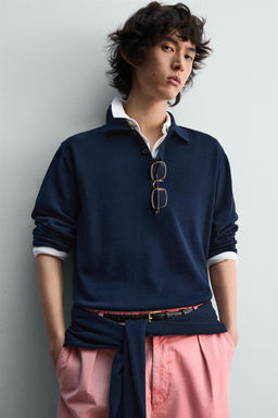 RELAXED FIT KNIT POLO SHIRT - Zara фото 5