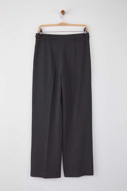 Antrasit Bagc?k Detayl? Dusuk Bel Wide Leg/Genis Paca Pantolon TWOAW26PL00008