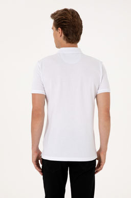 Erkek Slim Fit Polo Yaka Beyaz Basic Tirt - U.s. polo assn фото 5