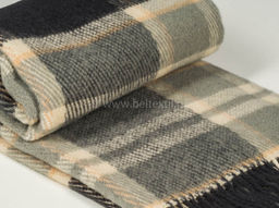 Плед НЗ 100% шерсть 140*200 цв. 21.58 серый (Узбекистан)