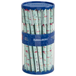 Цена за 2шт. Ручка шариковая BRAUBERG SOFT TOUCH STICK "FLAMINGO", СИНЯЯ, мягкое покрытие, узел 0,7 мм, 143705