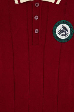 Erkek _ocuk Bordo Polo Yaka Kazak - U.s. polo assn фото 3