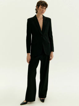 Брюки прямого кроя с защипами, D351/monk - Emka фото 2