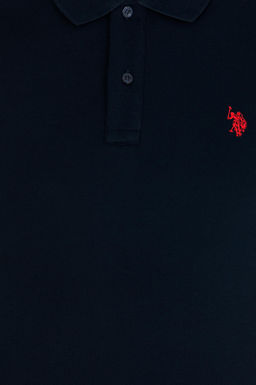 U. S. Polo Assn Мужская темно-синяя базовая футболка с воротником-поло - U.s. polo assn фото 7