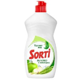 СОРТИ ср-во д/мытья посуды 450гр Яблоко и лемонграсс