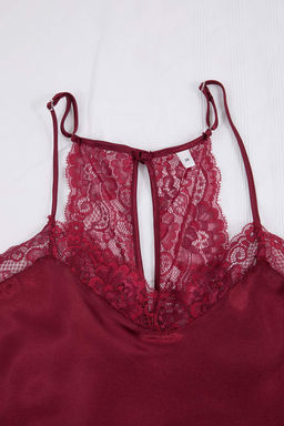 Trendyolmilla Siyah Dantelli Ip Ask?l? Saten Sortlu Dokuma Pijama Tak?m? THMSS22PT0269  фото 60