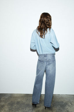 TRF CROPPED JEANS WITH DISPLACED SEAMS LOW-RISE
