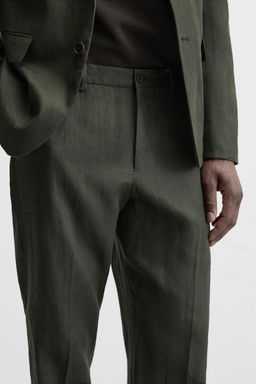 100% LINEN SUIT TROUSERS - Zara фото 13