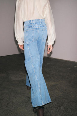 ZW COLLECTION HIGH-WAIST WIDE-LEG JEANS - Zara фото 3