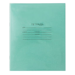 Комплект тетрадей из 20 штук, 24 листа в линию КПК Зелёная обложка, блок №2, белизна 75% (серые листы) - Calligrata фото 5