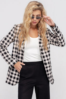 Жакет Pirs 4712 черно-розовая клетка  фото 6