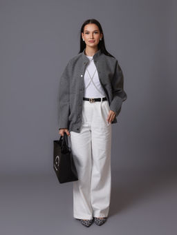 Женские Брюки широкие палаццо. С046 Белый от фабрики Спортсоло