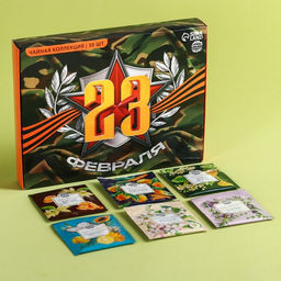 Чай подарочный 23 февраля, 54 г (30 пакетиков ? 1.8 г).