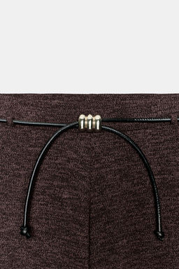 PIQU_ TROUSERS WITH BELT - Zara фото 9