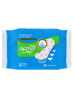 Цена за 2 шт. Прокладки ежедневные Day Spa Active Days мультиформ супертонкие, 20 шт.