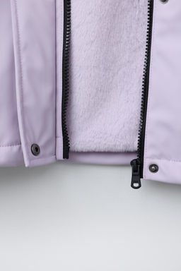 RUBBERISED WATER-RESISTANT JACKET WITH FAUX FUR - Zara фото 6