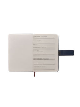 Ежедневник недатированный формат А5, с хлястиком, 112 листов, линия, пвх, синий - Simaland фото 3