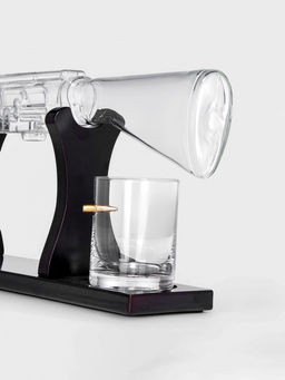 Мини-Бар Автомат, 750 мл, 2 бокала, на подставке, стекло, дерево - Simaland фото 5