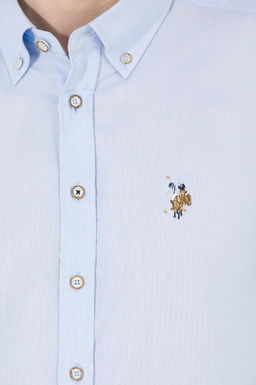 Рубашка мужская голубая Uzunkol Basic - U.s. polo assn фото 21