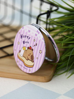 Зеркало раскладное "HappyBara", сэндвич (7*7 см)
