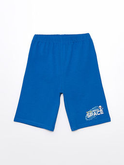 Beli Lastikli Bask?l? Erkek ?ocuk Pijama ?ort