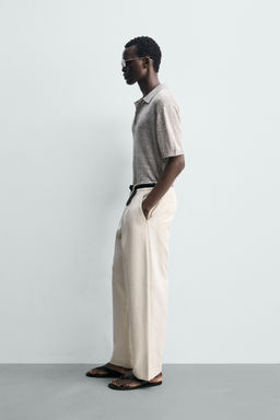 POLO PUNTO 100% LINO / Gris vigor? - Zara фото 4