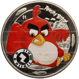 1 доллар 2018 года Сьерра-Леоне Angry Birds (в блистере)