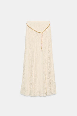 MIDI SKIRT WITH CHAIN BELT - Zara фото 5