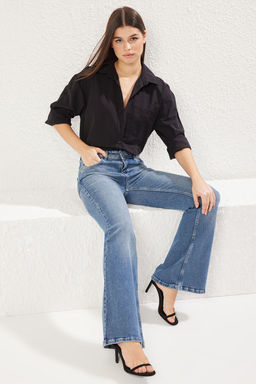 Mavi Dusuk Bel Flare Jeans TWOSS25JE00192 - Trendyolmilla фото 2