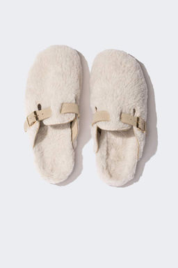 Женские домашние тапочки без шнуровки на плоской подошве - Defacto фото 5