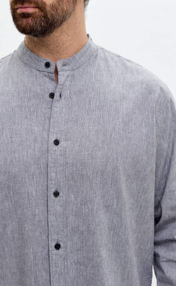 Рубашка д/р лен F511-0480 green-grey - Fine joyce фото 4