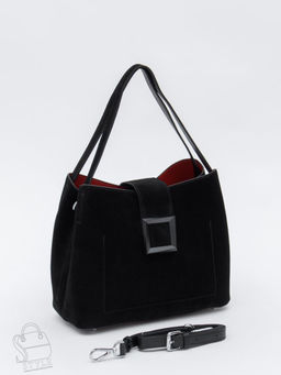 Сумка женская кожаная 2400YF black Polina&Eiterou