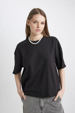Coool Loose Fit Basic Duz K?sa Kollu Tisort
