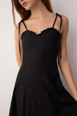 Koyu Bordo Belden Ac?lan Dokuma Maxi Elbise TWOSS25EL00870 - Trendyolmilla фото 13