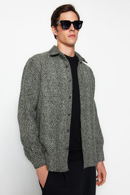Haki Unisex Relaxed Fit Bal?ks?rt? Desenli K?sl?k Gomlek TMNAW24GO00054 - Trendyolmilla фото 2