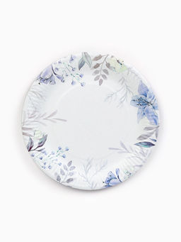 Цена за 12 шт. Тарелка одноразовая бумажная «Сиреневые цветы», 23 см