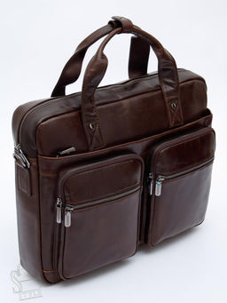 Портфель мужской кожаный 815XXL brown Fuzhiniao