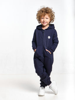 Комбинезон из футера для мальчика UD 7038 т.синий - Mini maxi фото 3