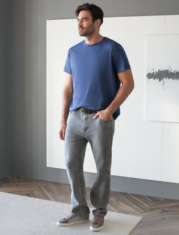 Футболка из фактурного полотна из 100% хлопка