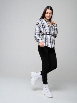 Ботинки 329.зиплайнw.Белый/байка