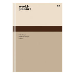 Планер школьный тв. об., 1-11 кл., 64л. "Weekly planner. Beige" (Пш5т64_лм 06330, BG) матовая ламинация