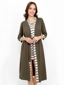 Комплект хлопок 100%,бежево-зеленый