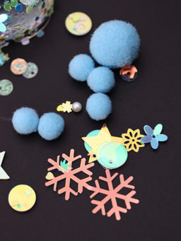 Мялка - антистресс Таба ЛАПКА со звёздочками, голубая, 6 x 7,3 см