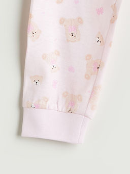 Beli Lastikli Ay? Teddy Bask?l? K?z ?ocuk Pijama Alt
