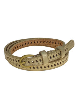 Ремень женский из натуральной кожи , цвет золото