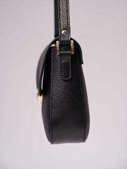 Сумка кожаная через плечо Deboro 3158 черный