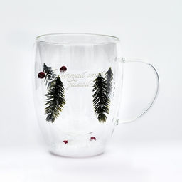 Кружка стеклянная с двойными стенками Дорого внимание Мечтай этой зимой, 350 мл