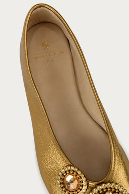 BAILARINA PIEL MARISA BERENSON X ZARA / Oro  фото 6