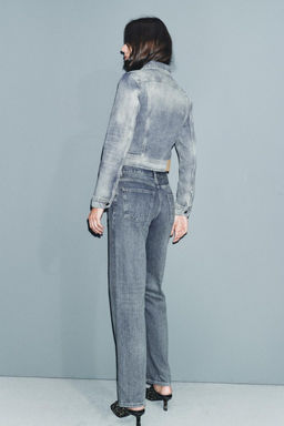 ZW COLLECTION FULL LENGTH MID-WAIST JEANS - Zara фото 3