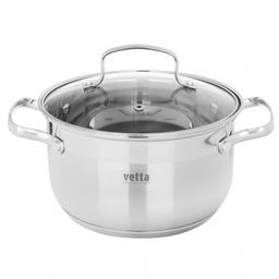 Кастрюля VETTA Берн 20*12 см 3,5 л со стекл. кр., индукция арт. 822-101
